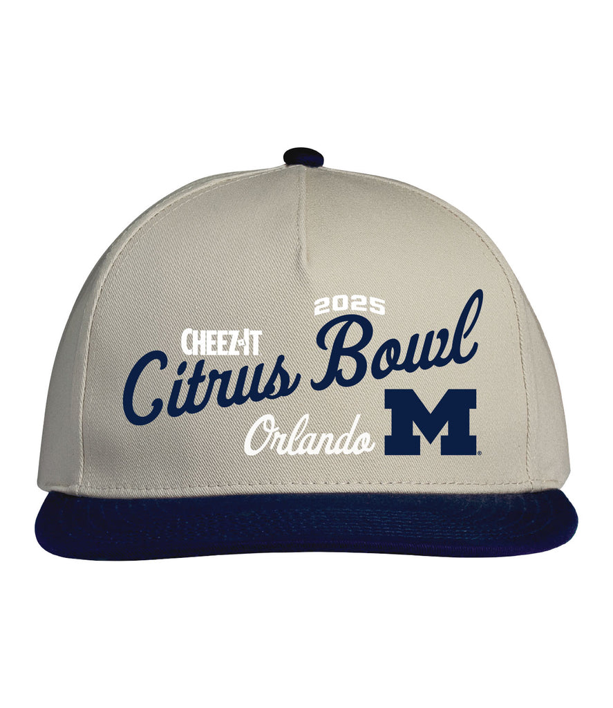 2025 Cheez-It Citrus Bowl Michigan Cream/Navy Cap