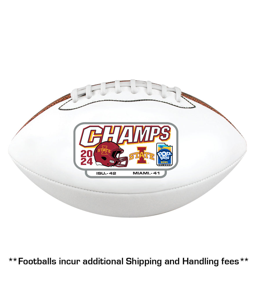 2024 Pop-Tarts Bowl Iowa State CHAMPS Full Size Football