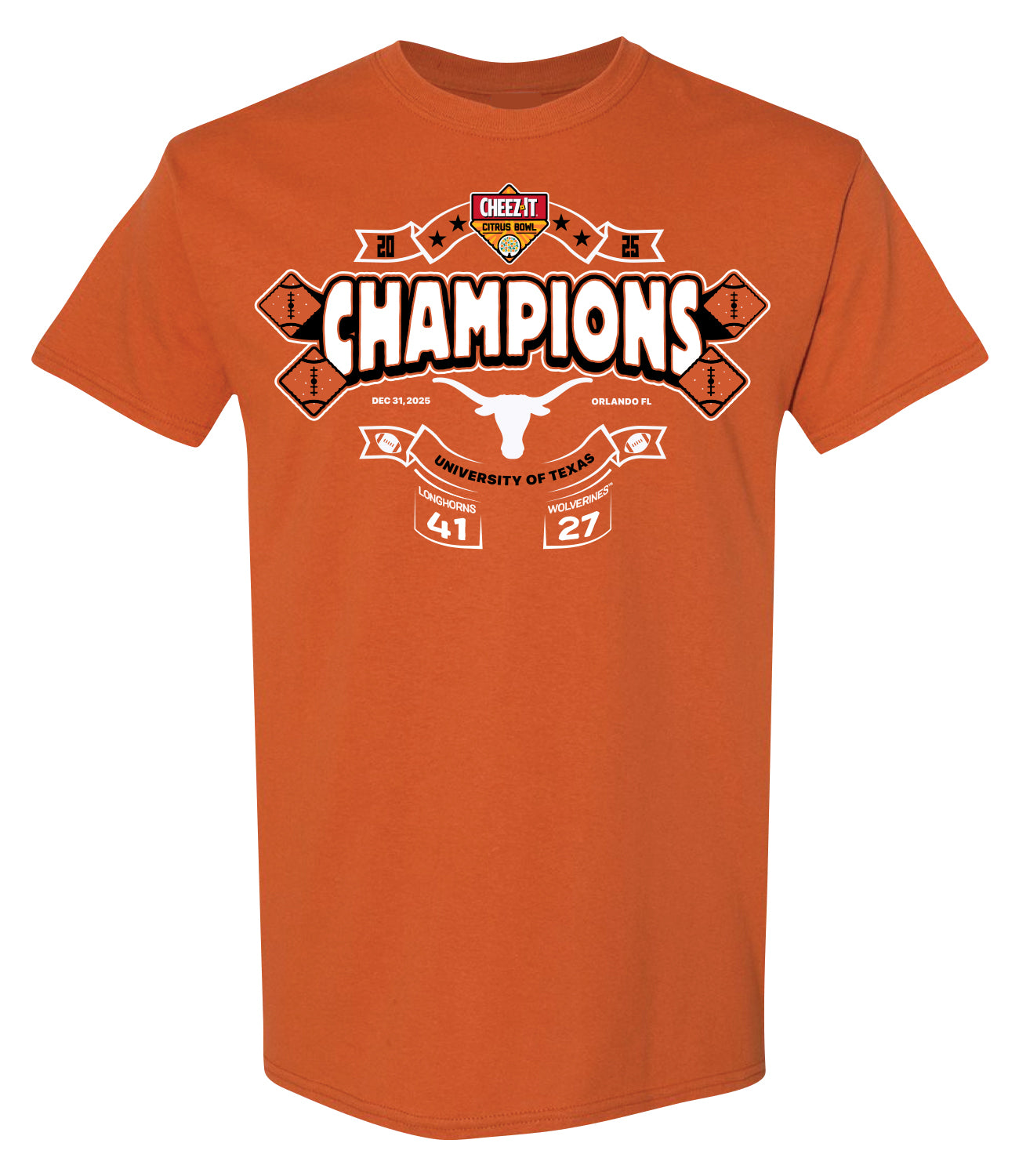 2025 Cheez-It Citrus Bowl TEXAS CHAMPS SCORE Orange SST – FCS